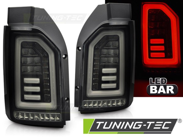 Voll LED Lightbar Rückleuchten für VW T6 Bj. 15-19 Smoke (Heckklappe / Halogen) w.L.
