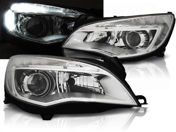 Scheinwerfer DRL LED Tagfahrlicht für Opel Astra J Bj. 09-15 Chrom