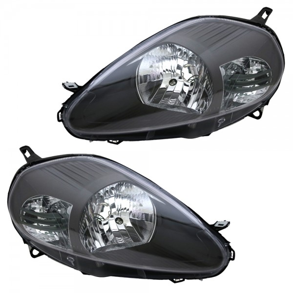 Scheinwerfer Halogen Set für Fiat Grande Punto 199 Bj. 05-08 Sport H4 Anthrazit