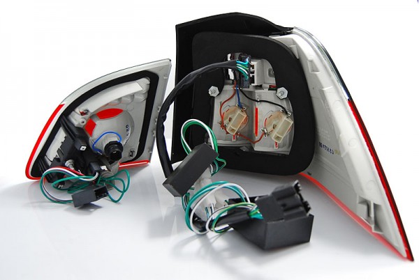 LED Rückleuchten für BMW E61 Touring Bj. 04-07 Rot/Chrom
