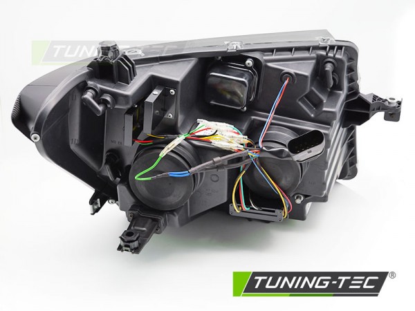 Voll LED Scheinwerfer Tagfahrlicht für VW Crafter II Bj. 2017- Schwarz mit dynamischer Blinker