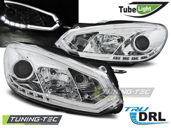Scheinwerfer DRL LED Tagfahrlicht für VW Golf 6 Bj. 08-13 Chrom LTI
