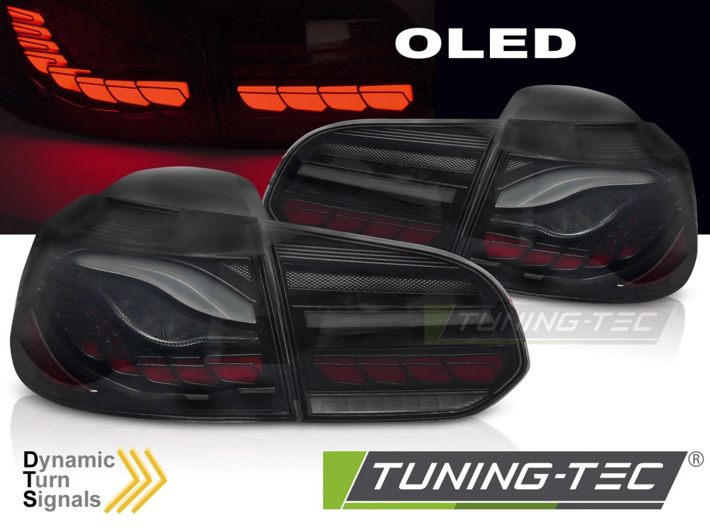 Voll LED Rückleuchten für VW Golf 6 VI Bj. 08-12 Schwarz in OLED Technik