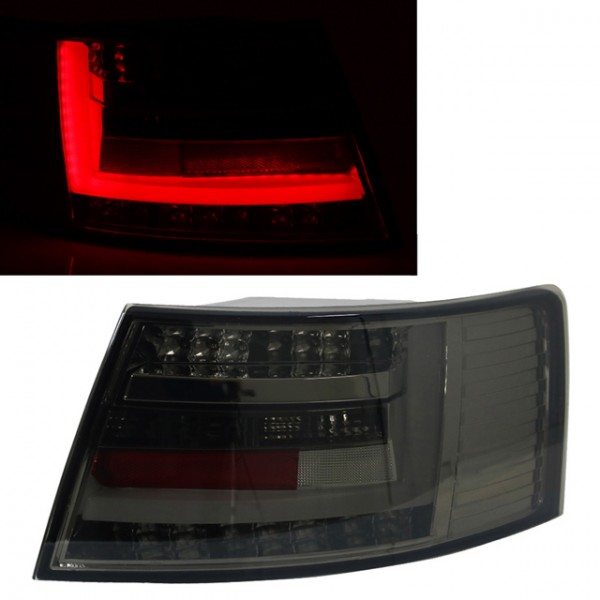 LED Lightbar Rückleuchten für Audi A6 C6 4F Limo Bj. 04-08 Smoke 7-PIN