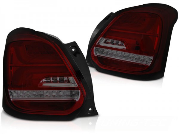 LED Lightbar Rückleuchten für Suzuki Swift V (AZ) Bj. 2017- Rot/Smoke dynamischer Blinker