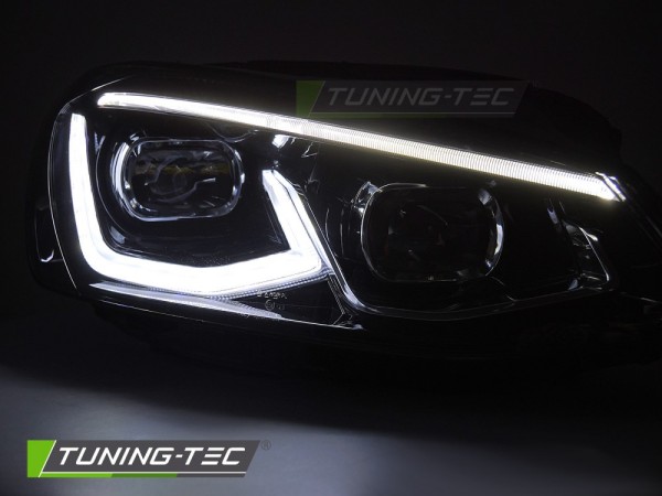Voll LED Scheinwerfer Tagfahrlicht für VW Golf 7 Bj. 12-16 Schwarz mit dynamischem Blinker