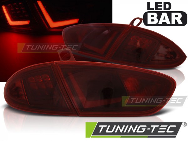 LED Lightbar Rückleuchten für Seat Leon 1P1 Facelift Bj. 09-12 Rot/Smoke