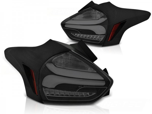 LED Lightbar Rückleuchten für Ford Focus MK3 Bj. 15-18 Smoke dynamischer Blinker