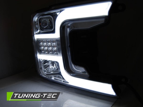 Scheinwerfer LED Tagfahrlicht Optik für Ford F150 MK13 Bj. 17-20 Chrom mit LED Blinker