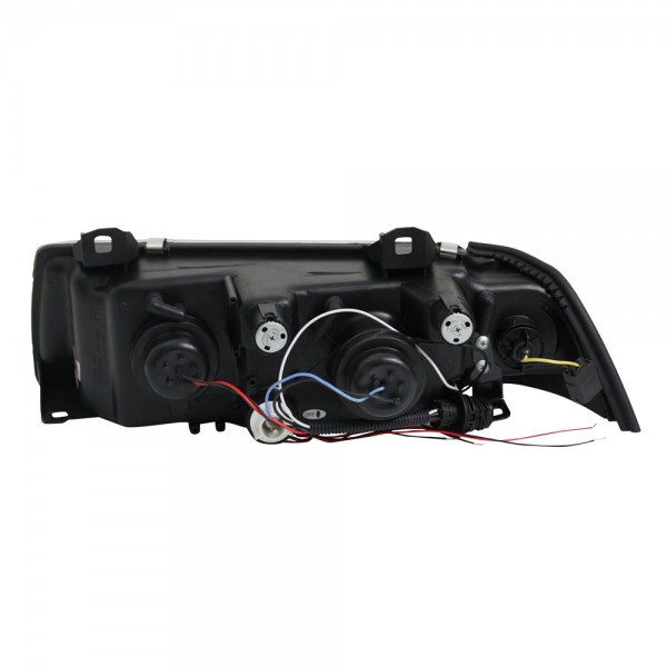 Scheinwerfer Angel Eyes für BMW 3er E36 Limo Touring Bj. 90-99 Schwarz