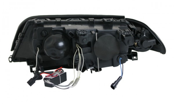 Scheinwerfer CCFL Angel Eyes für BMW 3er E46 Limo Touring Bj. 98-01 Schwarz