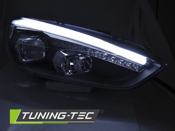 Scheinwerfer DRL LED Tagfahrlicht für Ford Focus 3 Bj. 15-18 Schwarz