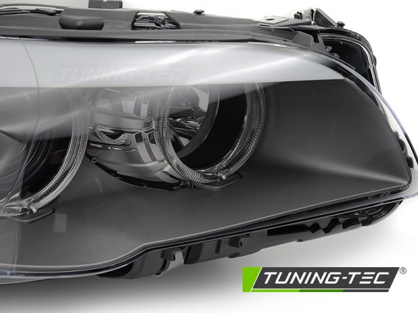 Scheinwerfer Halogen Rechts für 5er BMW F10 F11 Bj. 09-13 Motor H7 Angel Eyes