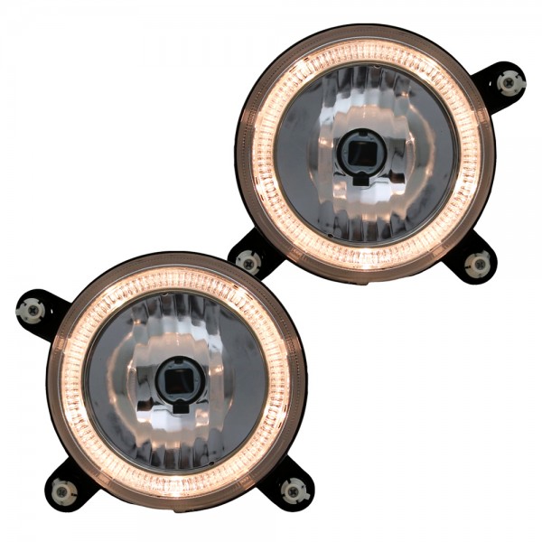 Fernscheinwerfer Angel Eyes für VW Golf 1 Golf 2 Chrom