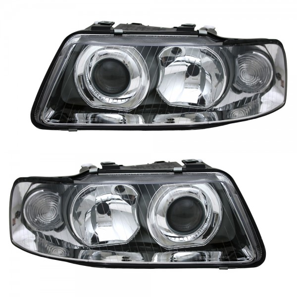 Scheinwerfer Klarglas für Audi A3 8L Facelift Bj. 00-03 Chrom