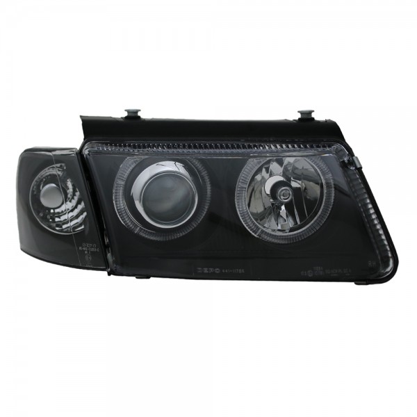 Scheinwerfer Angel Eyes für VW Passat 3B Bj. 96-00 Schwarz