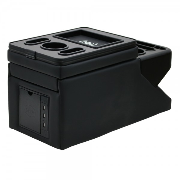 Black Edition Mittelkonsole für Mercedes Vito / V-Klasse W447 mit LED Beleuchtung USB und Induktion