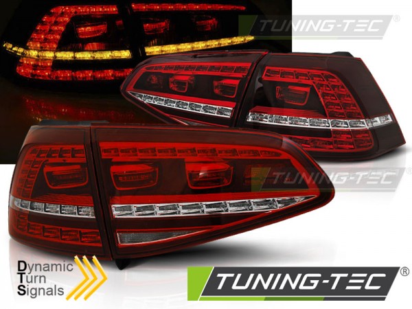LED Rückleuchten für VW Golf 7 (VII) Limo Bj. 12-17 Rot/Chrom dynamischer Blinker