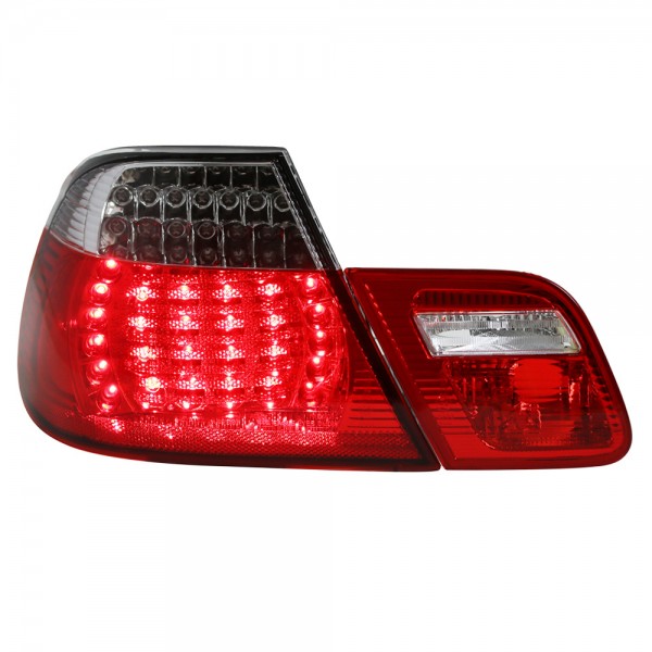 LED Rückleuchten für BMW E46 Coupe Bj. 03-06 Rot/Chrom