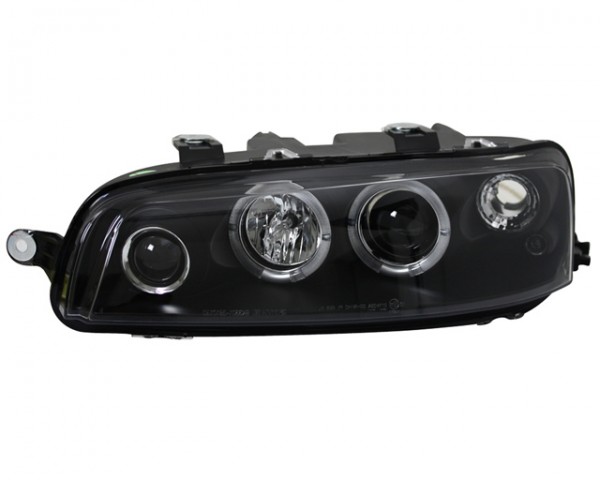 Scheinwerfer Angel Eyes für Fiat Punto 2 Typ 188 Bj. 99-03 Schwarz