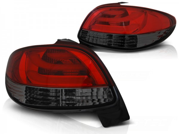 LED Rückleuchten für Peugeot 206 Bj. 98-06 Rot/Smoke
