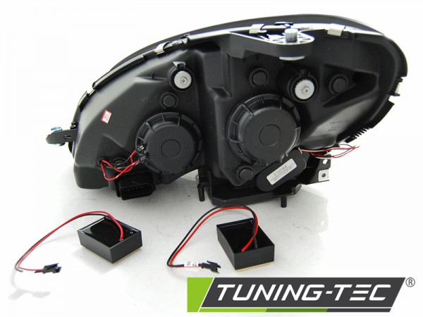 Scheinwerfer LED Tagfahrlicht Optik für Mercedes C-Klasse W204 Bj. 07-10 Chrom LTI