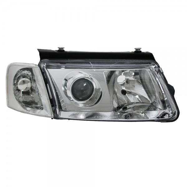 Scheinwerfer Klarglas Projektor für VW Passat 3B Bj. 96-00 Chrom
