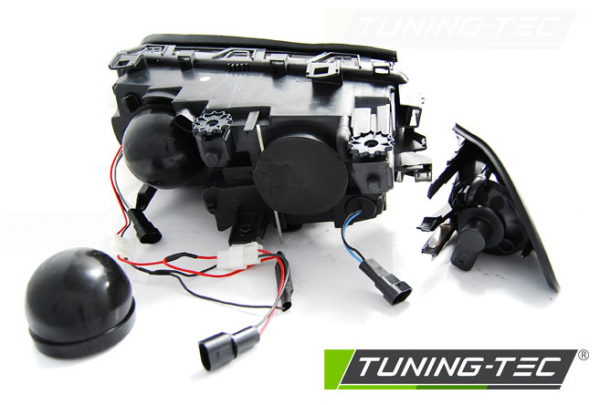 Scheinwerfer LED Angel Eyes für BMW 3er E46 Limo Touring Bj. 98-01 Chrom