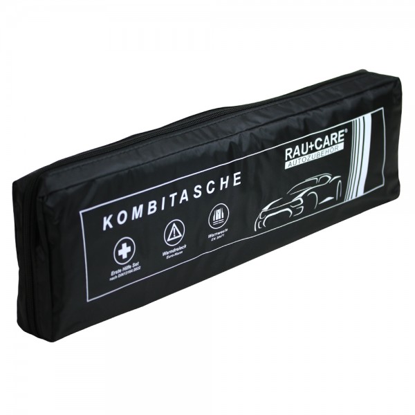 2 x Trio Kombitasche Verbandskasten Warnweste Warndreieck Schutzmasken Schwarz