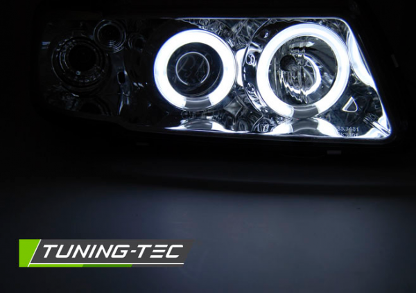 Scheinwerfer CCFL Angel Eyes für Audi A3 8L Bj. 96-00 Chrom