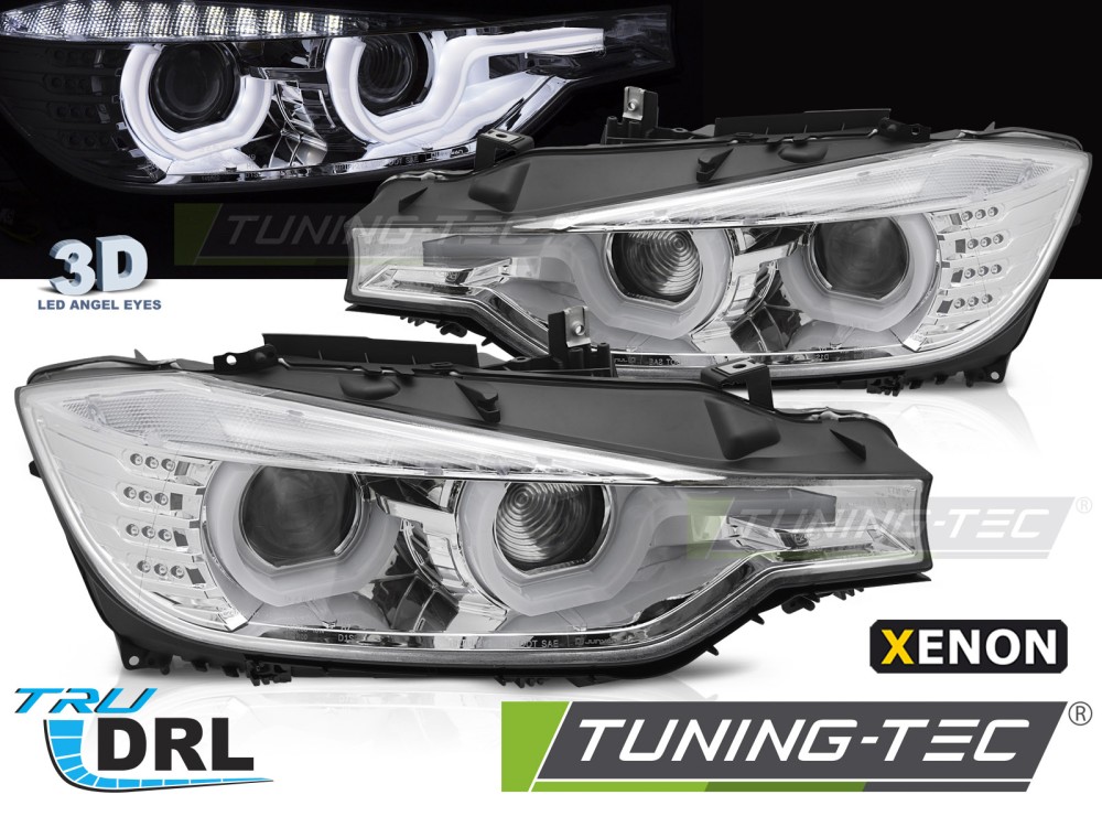 Xenon Scheinwerfer DRL LED Tagfahrlicht für BMW 3er F30 F31 Bj. 11-15 Chrom