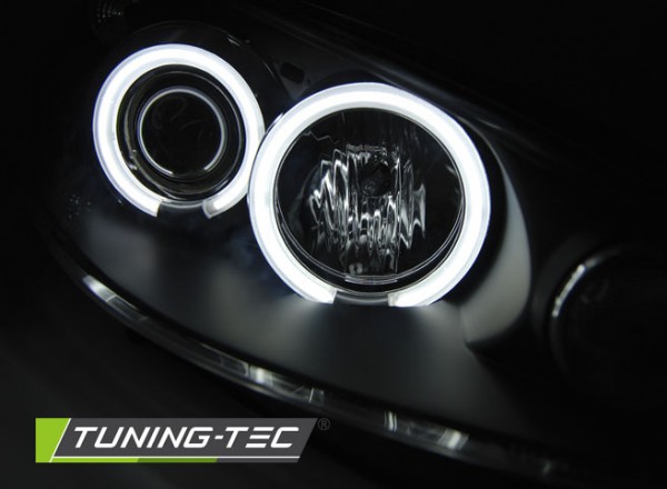 Scheinwerfer CCFL Angel Eyes für Peugeot 206 Bj. 98-06 Schwarz