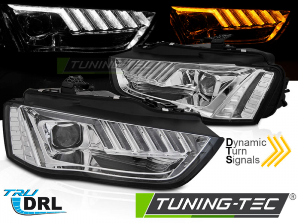 Xenon Scheinwerfer DRL LED Tagfahrlicht für Audi A4 B8 8K Bj. 12-15 Chrom dynamischer Blinker