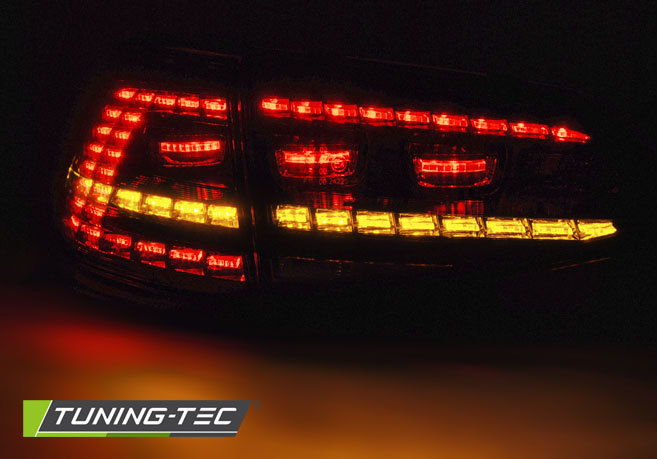 LED Rückleuchten für VW Golf 7 (VII) Limo Bj. 12-17 Rot/Chrom dynamischer Blinker