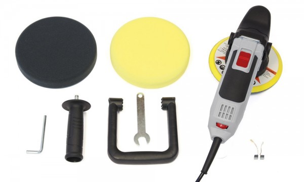 Dino KRAFTPAKET 640220 Exzenter Poliermaschine 9mm Profi Set 1600-6400U/min