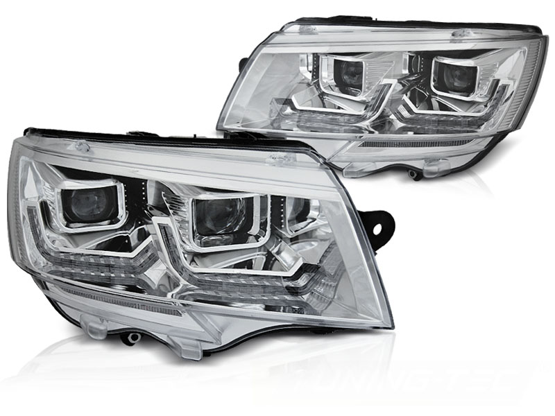 Scheinwerfer DRL LED Tagfahrlicht für VW T6.1 Chrom Bj. 19-24 mit dynamischem Blinker