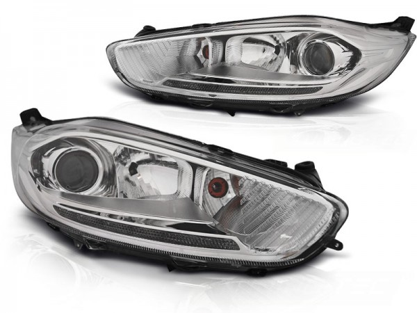 Scheinwerfer DRL LED Tagfahrlicht für Ford Fiesta MK7 Bj. 13-17 Chrom