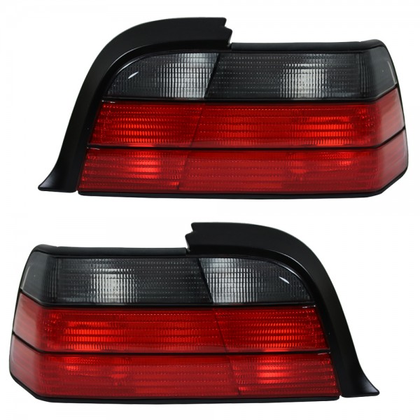 Rückleuchten Klarglas für BMW E36 Coupe Cabrio Bj. 92-99 Rot/Smoke