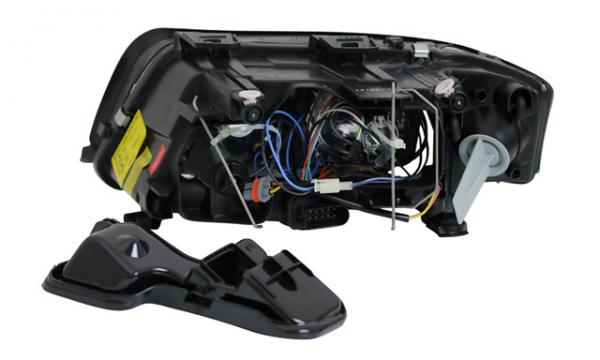 Xenon Scheinwerfer Angel Eyes für Audi A6 C5 4B Bj. 01-04 Schwarz