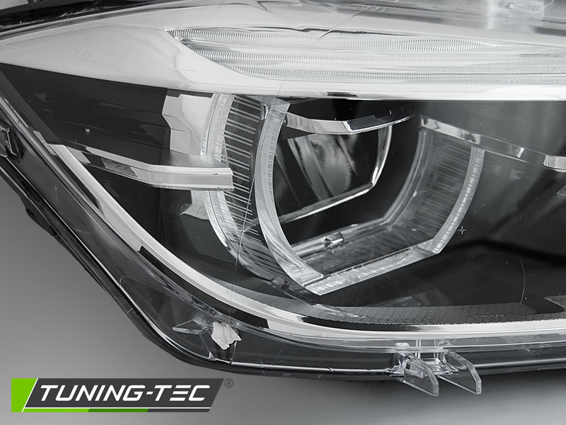 Voll LED Scheinwerfer Tagfahrlicht für BMW 3er F30 F31 LCI Facelift Bj. 15-18 Schwarz