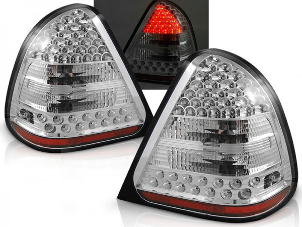 LED Rückleuchten für Mercedes C-Klasse W202 Limo Bj. 93-00 Chrom