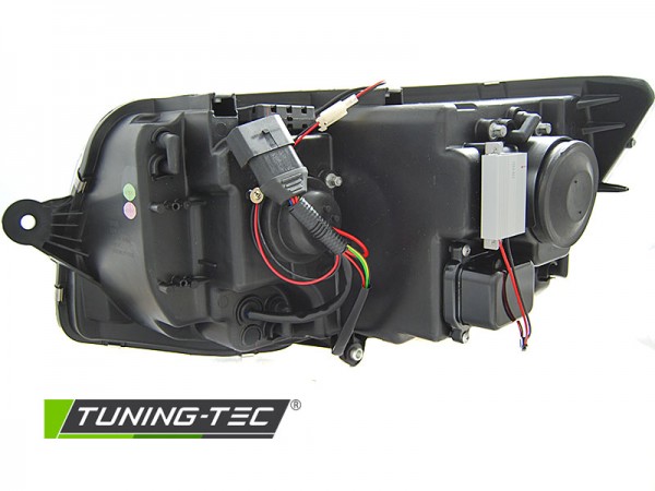 Scheinwerfer DRL LED Tagfahrlicht für VW T6 Bj. 15-19 Schwarz mit dynamischem LED Blinker