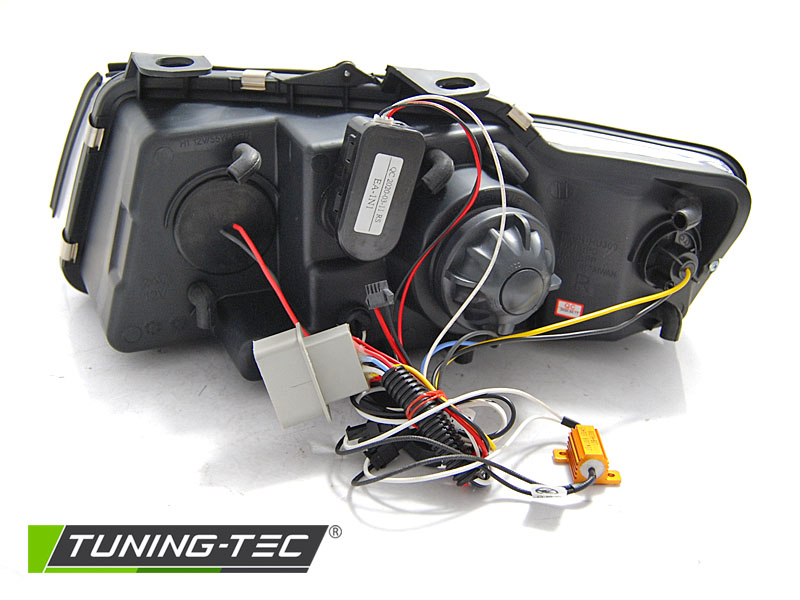 Scheinwerfer LED Tagfahrlicht Optik für Audi A4 B6 Cabrio 8H 02-06 Schwarz