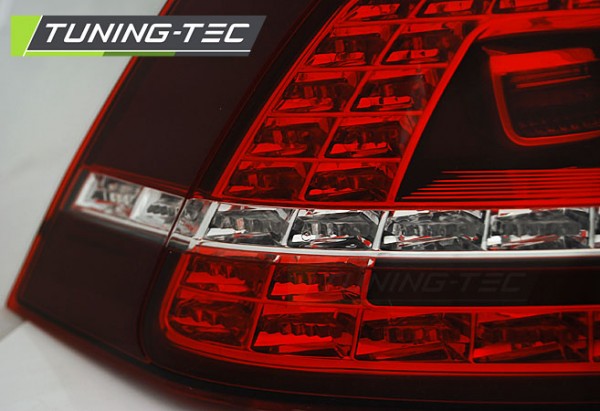 LED Rückleuchten für VW Golf 7 (VII) Limo Bj. 12-17 Rot/Chrom dynamischer Blinker
