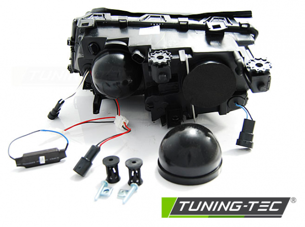 Scheinwerfer LED Angel Eyes für BMW 3er E46 Limo Touring Bj. 01-05 Schwarz