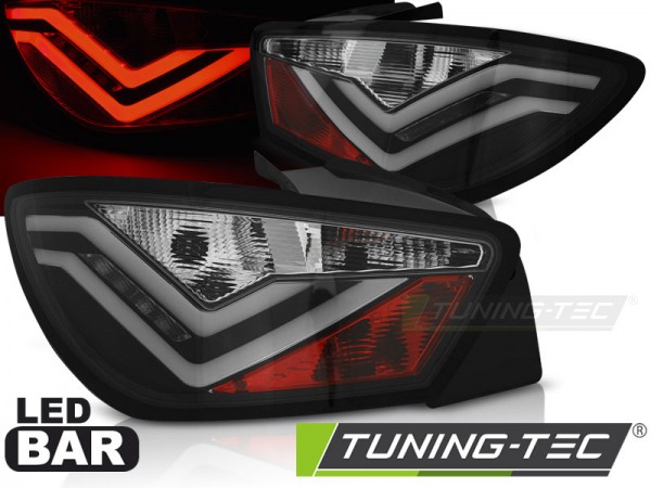 LED Lightbar Rückleuchten für Seat Ibiza 6J 3-Türer Bj. 08-15 Schwarz