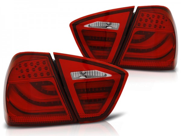 LED Lightbar Rückleuchten für BMW E90 Limo Bj. 05-08 Rot