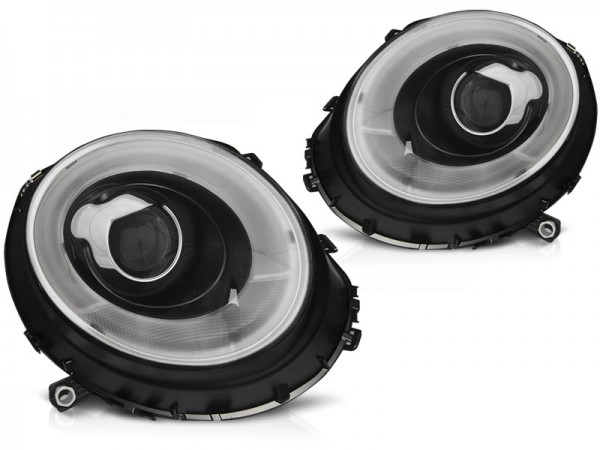 Scheinwerfer LED Tagfahrlicht Optik für Mini One Cooper Bj. 06-14 Schwarz LTI