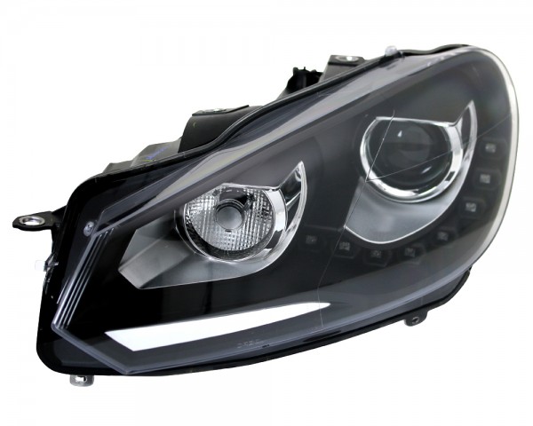 Scheinwerfer DRL LED Tagfahrlicht für VW Golf 6 Bj. 08-13 Schwarz
