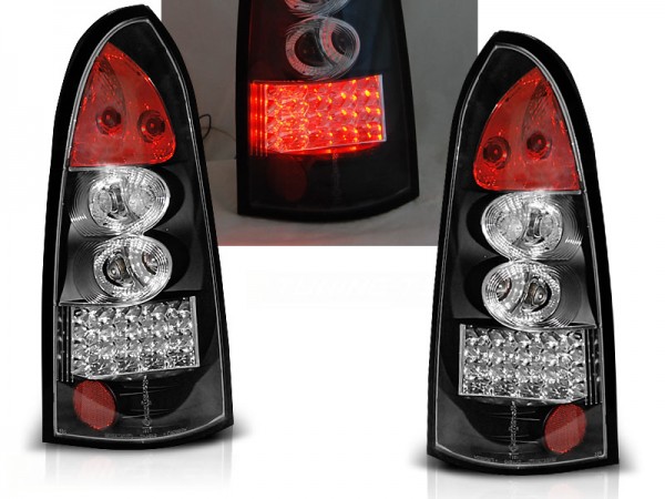 LED Rückleuchten für Opel Astra G Caravan Bj. 98-04 Schwarz